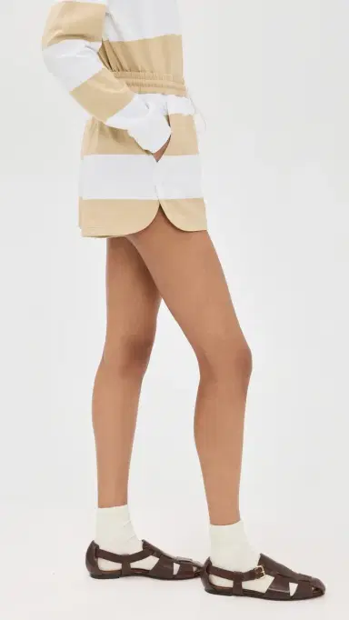LE BOP Hayley Shorts Khaki/White | Thumbnail 4 LE BOP Hayley Shorts Khaki/White | Thumbnail 4