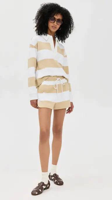 LE BOP Hayley Shorts Khaki/White | Thumbnail 5 LE BOP Hayley Shorts Khaki/White | Thumbnail 5