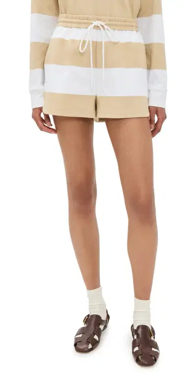 LE BOP Hayley Shorts Khaki/White | Thumbnail 1 LE BOP Hayley Shorts Khaki/White | Thumbnail 1