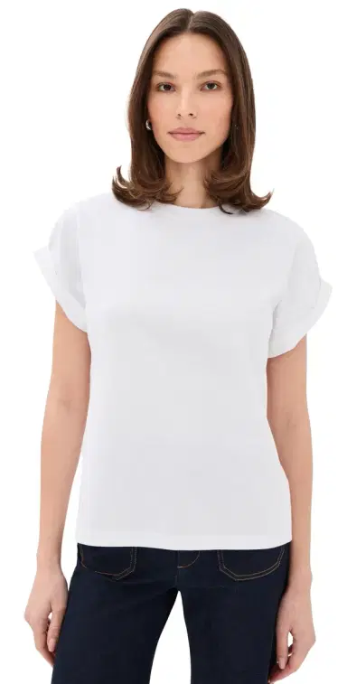 Victoria Beckham Tilly T-Shirt White | Thumbnail 1 Victoria Beckham Tilly T-Shirt White | Thumbnail 1