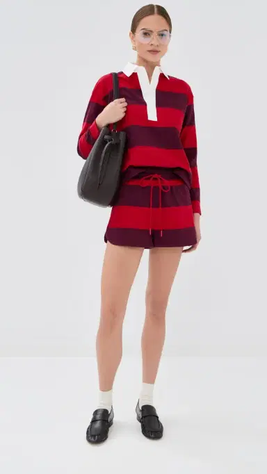 LE BOP Hayley Shorts Red/Burgundy | Thumbnail 5 LE BOP Hayley Shorts Red/Burgundy | Thumbnail 5