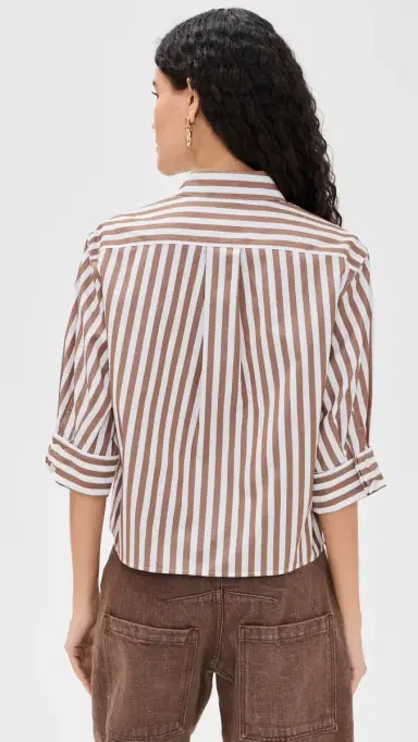 rag & bone Lucia tripe Poplin Shirt Brwst | Thumbnail 3 rag & bone Lucia tripe Poplin Shirt Brwst | Thumbnail 3