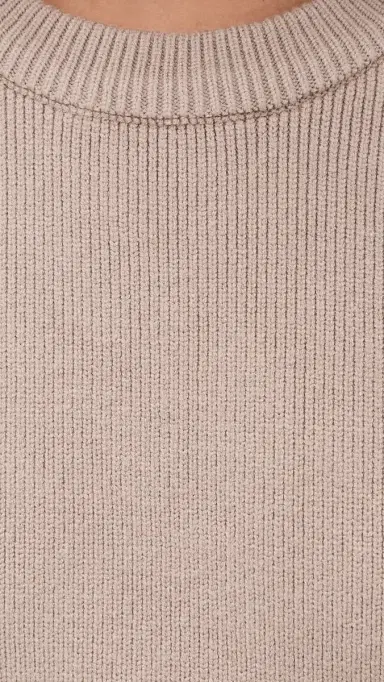 English Factory Collar Knit Half Sleeves Top Taupe | Thumbnail 6 English Factory Collar Knit Half Sleeves Top Taupe | Thumbnail 6