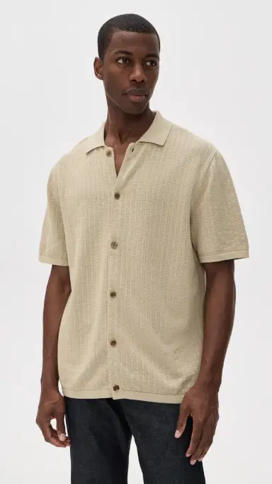 Rhythm Textured Knit Short Sleeve Shirt | Thumbnail 2 Rhythm Textured Knit Short Sleeve Shirt | Thumbnail 2