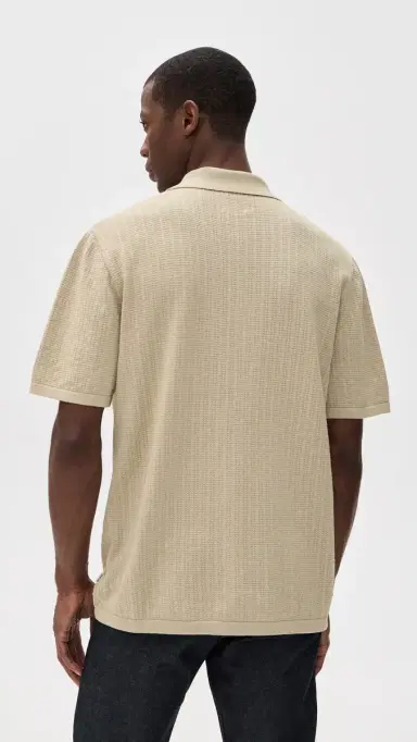 Rhythm Textured Knit Short Sleeve Shirt | Thumbnail 3 Rhythm Textured Knit Short Sleeve Shirt | Thumbnail 3