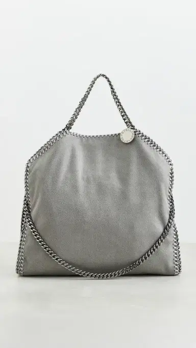 Stella McCartney Falabella Vegan Shaggy Deer Fold Over Tote Bag Light Grey One Size | Thumbnail 2 Stella McCartney Falabella Vegan Shaggy Deer Fold Over Tote Bag Light Grey One Size | Thumbnail 2