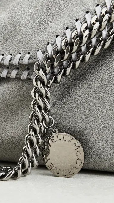 Stella McCartney Falabella Vegan Shaggy Deer Fold Over Tote Bag Light Grey One Size | Thumbnail 5 Stella McCartney Falabella Vegan Shaggy Deer Fold Over Tote Bag Light Grey One Size | Thumbnail 5