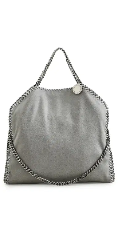 Stella McCartney Falabella Vegan Shaggy Deer Fold Over Tote Bag Light Grey One Size | Thumbnail 1 Stella McCartney Falabella Vegan Shaggy Deer Fold Over Tote Bag Light Grey One Size | Thumbnail 1