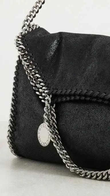 Stella McCartney Falabella Vegan Shaggy Deer Fold Over Tote Bag Black One Size | Thumbnail 5 Stella McCartney Falabella Vegan Shaggy Deer Fold Over Tote Bag Black One Size | Thumbnail 5