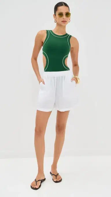 Staud Dolce One Piece Jungle/White L | Thumbnail 5 Staud Dolce One Piece Jungle/White L | Thumbnail 5