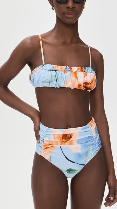 MINKPINK Sunspell Ruched Bikini Bottoms Watercolor Floral | Thumbnail 4 MINKPINK Sunspell Ruched Bikini Bottoms Watercolor Floral | Thumbnail 4