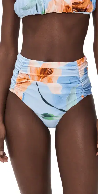 MINKPINK Sunspell Ruched Bikini Bottoms Watercolor Floral | Thumbnail 1 MINKPINK Sunspell Ruched Bikini Bottoms Watercolor Floral | Thumbnail 1