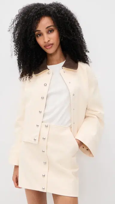 Apparis Ella Canvas Cropped Jacket | Thumbnail 2 Apparis Ella Canvas Cropped Jacket | Thumbnail 2