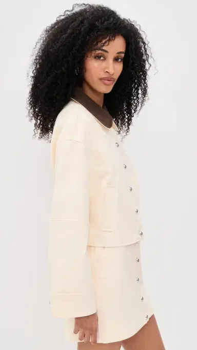 Apparis Ella Canvas Cropped Jacket | Thumbnail 4 Apparis Ella Canvas Cropped Jacket | Thumbnail 4