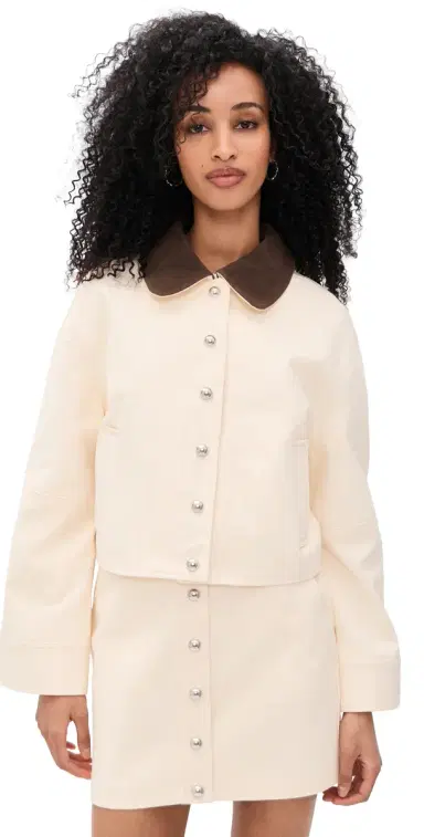 Apparis Ella Canvas Cropped Jacket | Thumbnail 1 Apparis Ella Canvas Cropped Jacket | Thumbnail 1