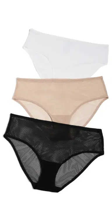 Skarlett Blue Jolie Lacy Hipster Panties 3 Pack Black/White/Nylon | Thumbnail 1 Skarlett Blue Jolie Lacy Hipster Panties 3 Pack Black/White/Nylon | Thumbnail 1