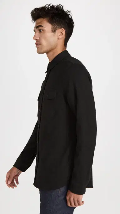 Faherty egend Sweater Shirt Heathered Black Twill | Thumbnail 4 Faherty egend Sweater Shirt Heathered Black Twill | Thumbnail 4