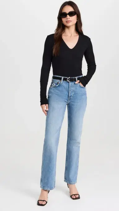 Cotton Citizen Verona U Neck Shirt Jet Black | Thumbnail 5 Cotton Citizen Verona U Neck Shirt Jet Black | Thumbnail 5