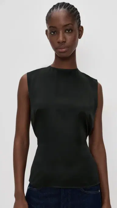 Helmut Lang Scarf Drape Silk Top Black | Thumbnail 3 Helmut Lang Scarf Drape Silk Top Black | Thumbnail 3