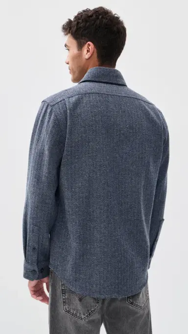 Taylor Stitch The CPO Shirt Jacket Indigo Ash Herringbone | Thumbnail 3 Taylor Stitch The CPO Shirt Jacket Indigo Ash Herringbone | Thumbnail 3