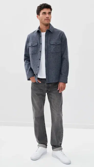 Taylor Stitch The CPO Shirt Jacket Indigo Ash Herringbone | Thumbnail 5 Taylor Stitch The CPO Shirt Jacket Indigo Ash Herringbone | Thumbnail 5