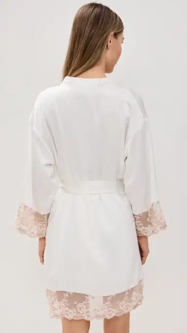 Flora Nikrooz Rosa Charmeuse Kimono Ivory L | Thumbnail 3 Flora Nikrooz Rosa Charmeuse Kimono Ivory L | Thumbnail 3