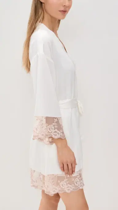 Flora Nikrooz Rosa Charmeuse Kimono Ivory L | Thumbnail 4 Flora Nikrooz Rosa Charmeuse Kimono Ivory L | Thumbnail 4