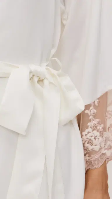 Flora Nikrooz Rosa Charmeuse Kimono Ivory L | Thumbnail 6 Flora Nikrooz Rosa Charmeuse Kimono Ivory L | Thumbnail 6