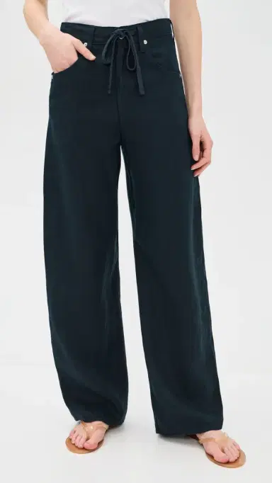 Citizens of Humanity Brynn Drawstring Linen Trousers True Navy | Thumbnail 2 Citizens of Humanity Brynn Drawstring Linen Trousers True Navy | Thumbnail 2