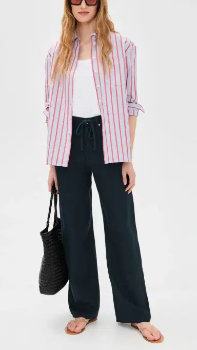 Citizens of Humanity Brynn Drawstring Linen Trousers True Navy | Thumbnail 5 Citizens of Humanity Brynn Drawstring Linen Trousers True Navy | Thumbnail 5