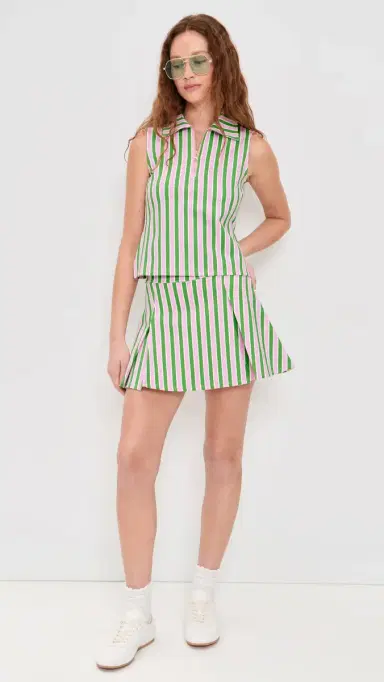 Addison Bay Sleeveless Virginian Polo Key Lime/Bubblegum tripe | Thumbnail 5 Addison Bay Sleeveless Virginian Polo Key Lime/Bubblegum tripe | Thumbnail 5