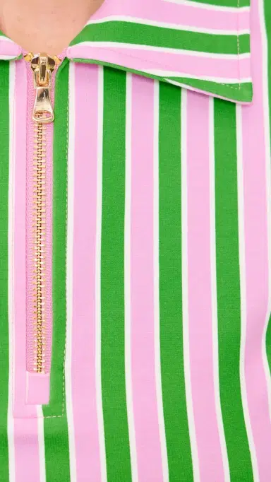 Addison Bay Sleeveless Virginian Polo Key Lime/Bubblegum tripe | Thumbnail 6 Addison Bay Sleeveless Virginian Polo Key Lime/Bubblegum tripe | Thumbnail 6
