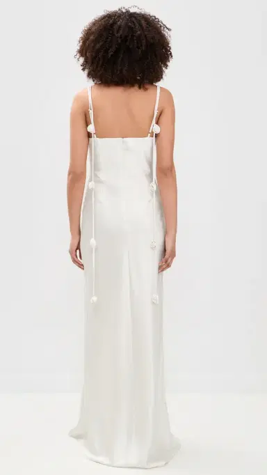 Runaway the Label Lavena Floral Detail Maxi Dress Pearl | Thumbnail 3 Runaway the Label Lavena Floral Detail Maxi Dress Pearl | Thumbnail 3