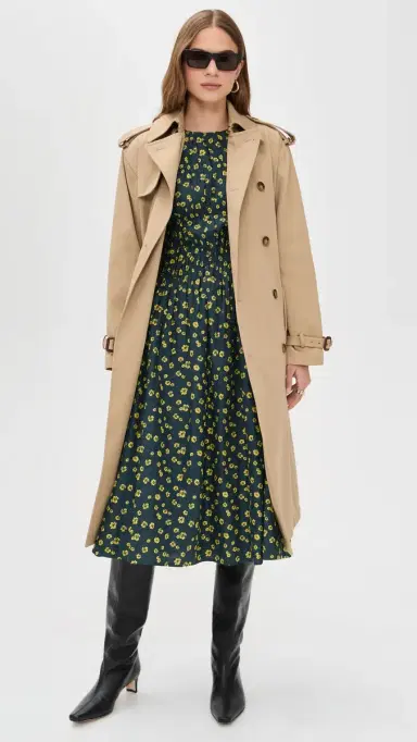 Merlette Villard Print Dress Lemon Navy Floral Print | Thumbnail 5 Merlette Villard Print Dress Lemon Navy Floral Print | Thumbnail 5
