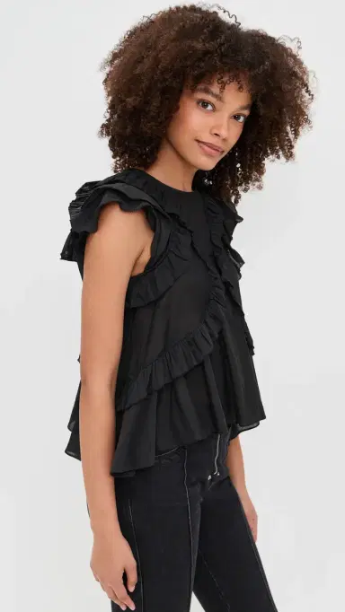 Isabel Marant Étoile Nalou Top Black | Thumbnail 4 Isabel Marant Étoile Nalou Top Black | Thumbnail 4