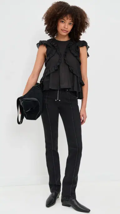Isabel Marant Étoile Nalou Top Black | Thumbnail 5 Isabel Marant Étoile Nalou Top Black | Thumbnail 5