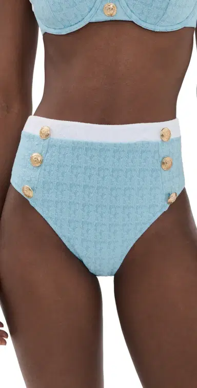 L'AGENCE Vanessa Colorblock Chic High Waisted Bottoms Powder Blue | Thumbnail 1 L'AGENCE Vanessa Colorblock Chic High Waisted Bottoms Powder Blue | Thumbnail 1