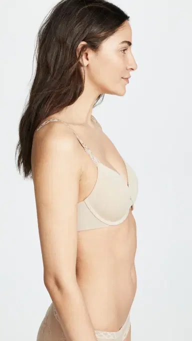 Natori Pure Luxe Custom Coverage Bra Cafe 32B | Thumbnail 4 Natori Pure Luxe Custom Coverage Bra Cafe 32B | Thumbnail 4