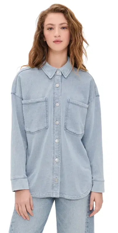 Z Supply All Day Knit Denim Shirt Ocean Air Indigo | Thumbnail 1 Z Supply All Day Knit Denim Shirt Ocean Air Indigo | Thumbnail 1