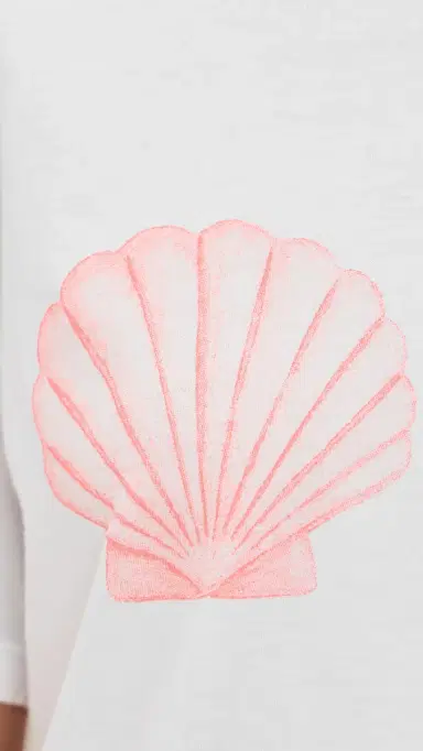 Sunny Somewhere Seashells by The Seashore Tee White | Thumbnail 6 Sunny Somewhere Seashells by The Seashore Tee White | Thumbnail 6