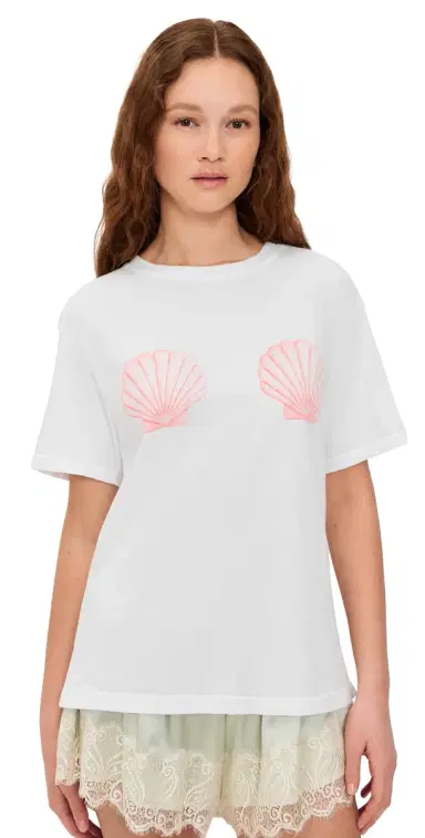 Sunny Somewhere Seashells by The Seashore Tee White | Thumbnail 1 Sunny Somewhere Seashells by The Seashore Tee White | Thumbnail 1