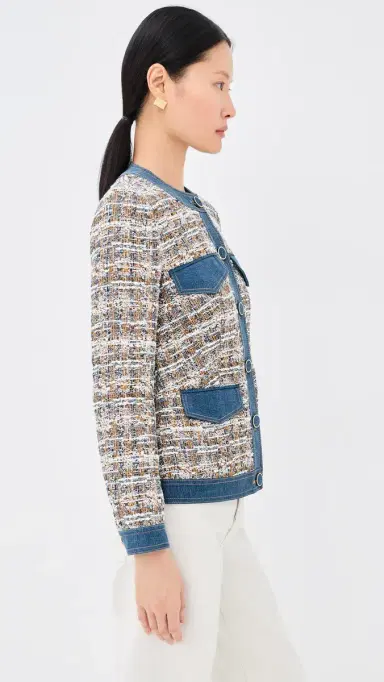 Veronica Beard Ainslie Jacket Navy Multi | Thumbnail 4 Veronica Beard Ainslie Jacket Navy Multi | Thumbnail 4