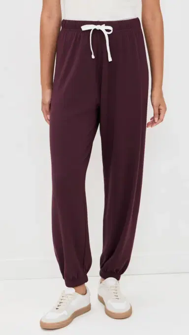 Splits59 Andie Oversized Fleece Sweatpants Dark Cherry L | Thumbnail 2 Splits59 Andie Oversized Fleece Sweatpants Dark Cherry L | Thumbnail 2