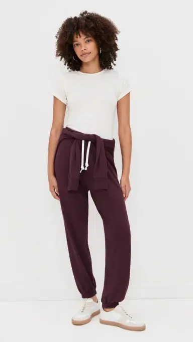 Splits59 Andie Oversized Fleece Sweatpants Dark Cherry L | Thumbnail 6 Splits59 Andie Oversized Fleece Sweatpants Dark Cherry L | Thumbnail 6