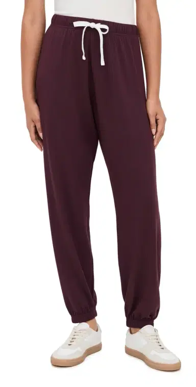 Splits59 Andie Oversized Fleece Sweatpants Dark Cherry L | Thumbnail 1 Splits59 Andie Oversized Fleece Sweatpants Dark Cherry L | Thumbnail 1