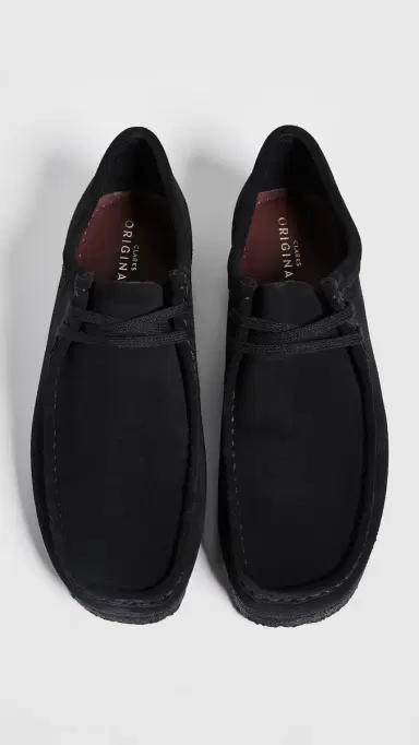 Clarks Suede Wallabee Shoes Black 8 | Thumbnail 4 Clarks Suede Wallabee Shoes Black 8 | Thumbnail 4