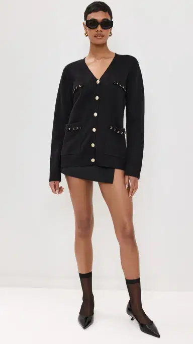 endless rose Chain Oversized Cardigan Black M | Thumbnail 5 endless rose Chain Oversized Cardigan Black M | Thumbnail 5