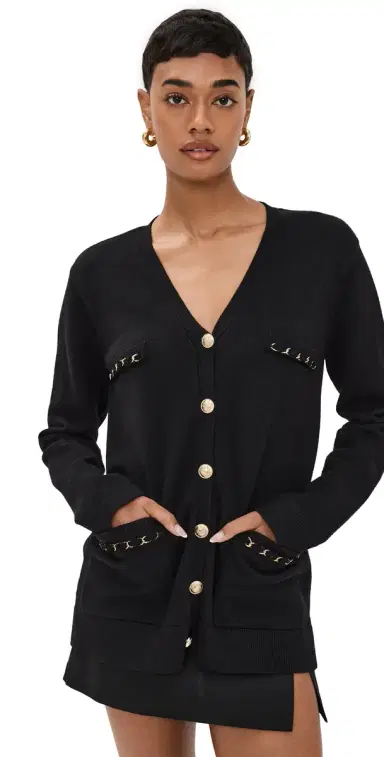 endless rose Chain Oversized Cardigan Black M | Thumbnail 1 endless rose Chain Oversized Cardigan Black M | Thumbnail 1