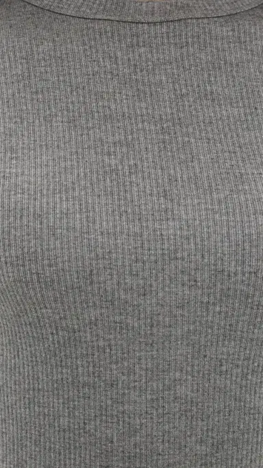 Madewell Drapey Rib Long Sleeve Tee Heather Black Charcoal | Thumbnail 6 Madewell Drapey Rib Long Sleeve Tee Heather Black Charcoal | Thumbnail 6
