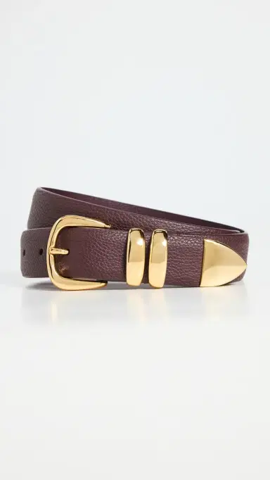 Anderson's Narrow Calf Leather Double Fastener Belt Oxblood 85 | Thumbnail 2 Anderson's Narrow Calf Leather Double Fastener Belt Oxblood 85 | Thumbnail 2